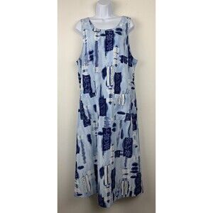 Graver Studio Women’s Size Medium Blue Shift A-Line Dress